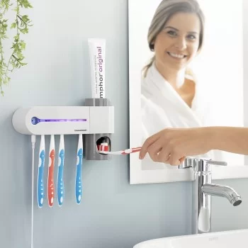 UV Toothbrush Steriliser with Stand and Toothpaste...