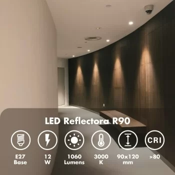LED lamp Silver Electronics 999007 R90 E27 12W 3000K 2