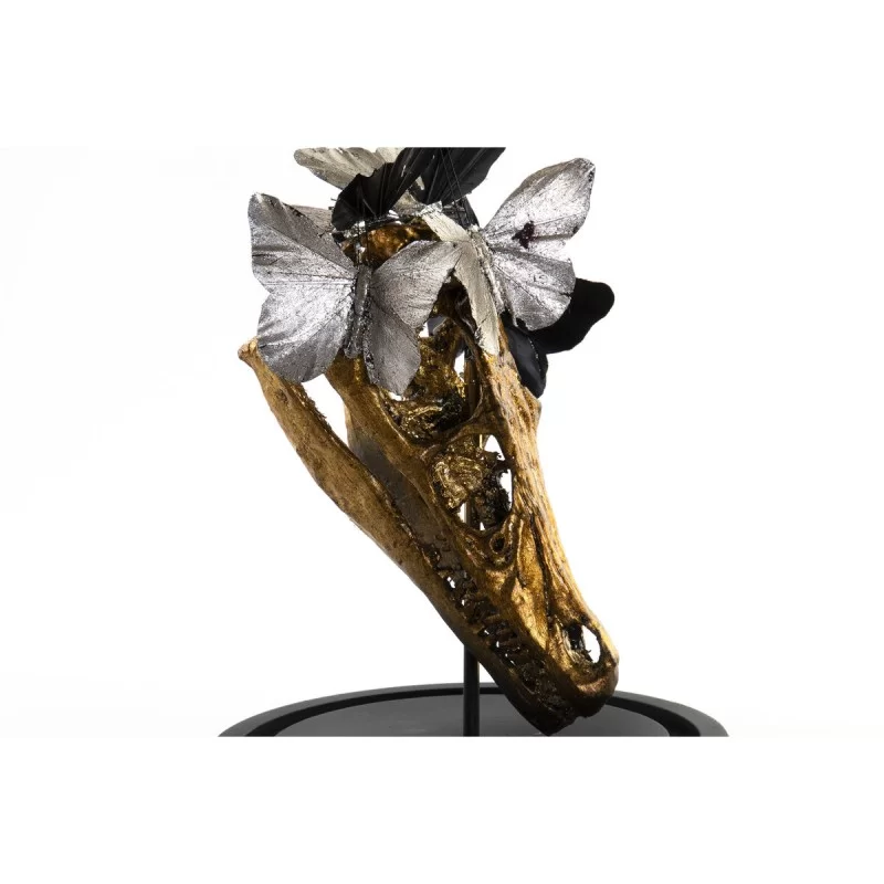 Decorative Figure DKD Home Decor Black Golden...