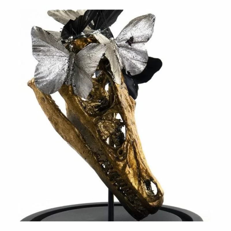 Decorative Figure DKD Home Decor Black Golden...