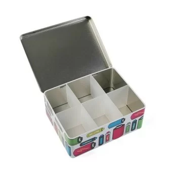 Decorative box Versa Metal Fusion (20,5 x 8,4 x 16,5 cm) 2