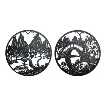 Decorative Figure DKD Home Decor 98 x 1 x 98 cm Black...