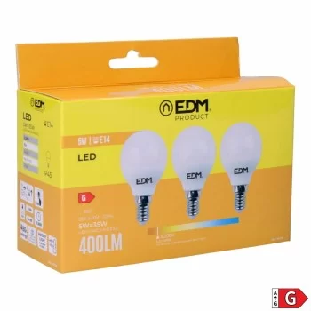 Pack of 3 LED bulbs EDM G 5 W E14 400 lm Ø 4,5 x 8 cm... 2