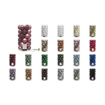 Christmas Baubles Decoris 37 Pieces Silver Ø 6 cm 2