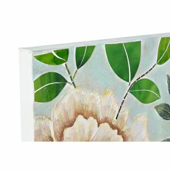Canvas DKD Home Decor Crystal Flowers Canvas (80 x 4 x... 2