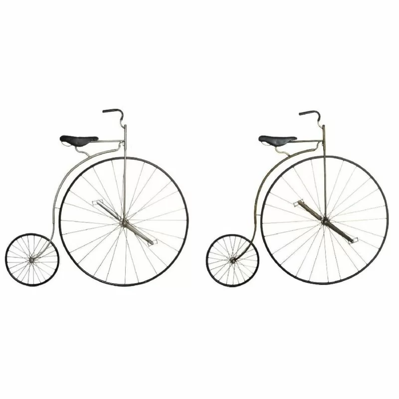 Wall Decoration DKD Home Decor 100 x 95 x 4,5 cm Black Bicycle Vintage (2 Units)