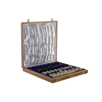 Chess DKD Home Decor White Brown Black Wood Stone 30 x... 2