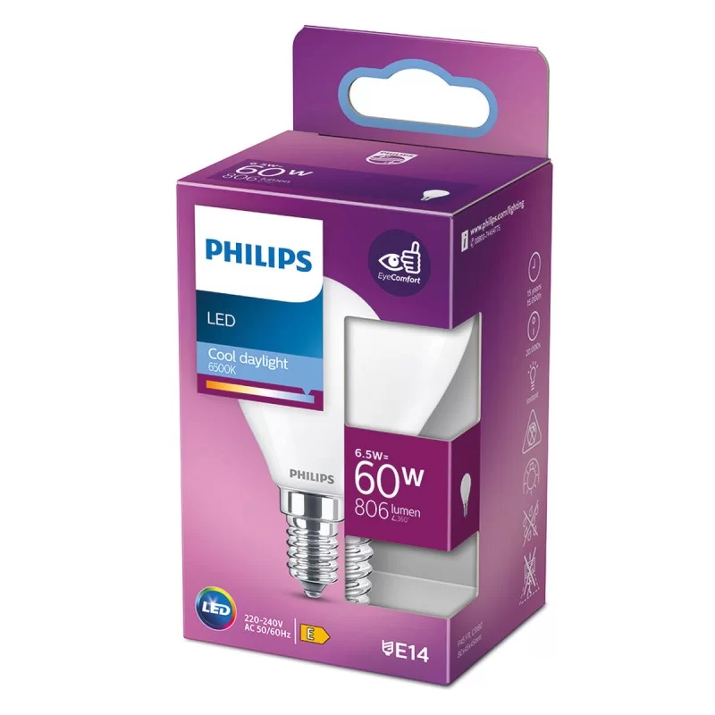 LED lamp Philips E 6,5 W E14 806 lm Ø 4,5 x 8...