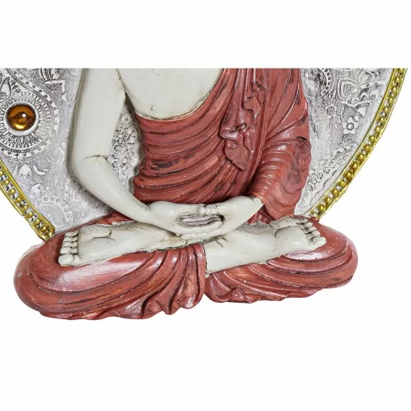 Wall Decoration DKD Home Decor Blue Red Golden Buddha Oriental 19,3 x 3,7 x 27,3 cm (3 Pieces)