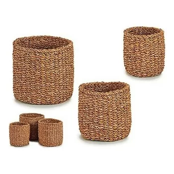 Set of Baskets Brown 3 L 5 L 8 L Marine algae (23 x 20 x... 2