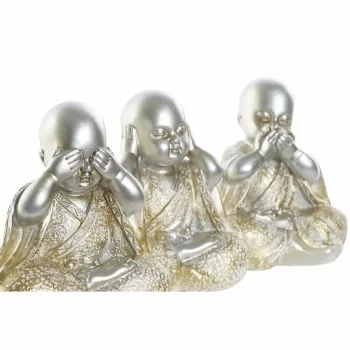 Decorative Figure DKD Home Decor Golden Silver Monk... 2