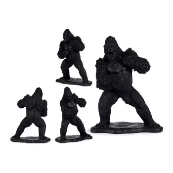 Decorative Figure Gorilla Black Resin (25,5 x 56,5 x 43,5...