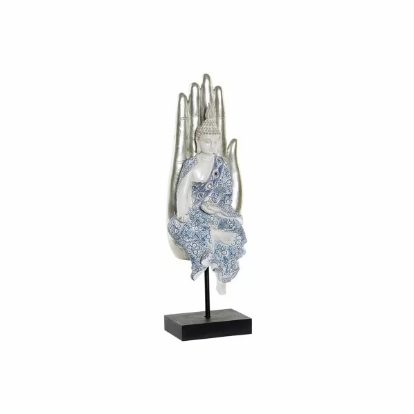 Decorative Figure DKD Home Decor 8424001712205 Champagne Blue Buddha Oriental 14 x 11 x 41 cm