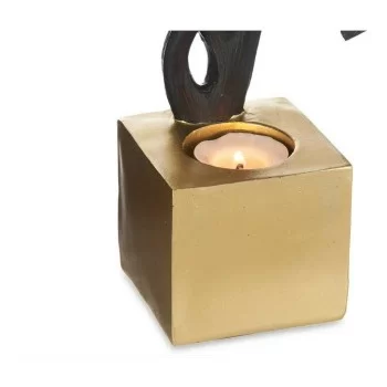 Decorative Figure Black Flowers polyresin (7,7 x 36,3 x... 2