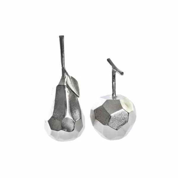 Decorative Figure DKD Home Decor Silver 13 x 13 x 20 cm Fruit (2 Units)