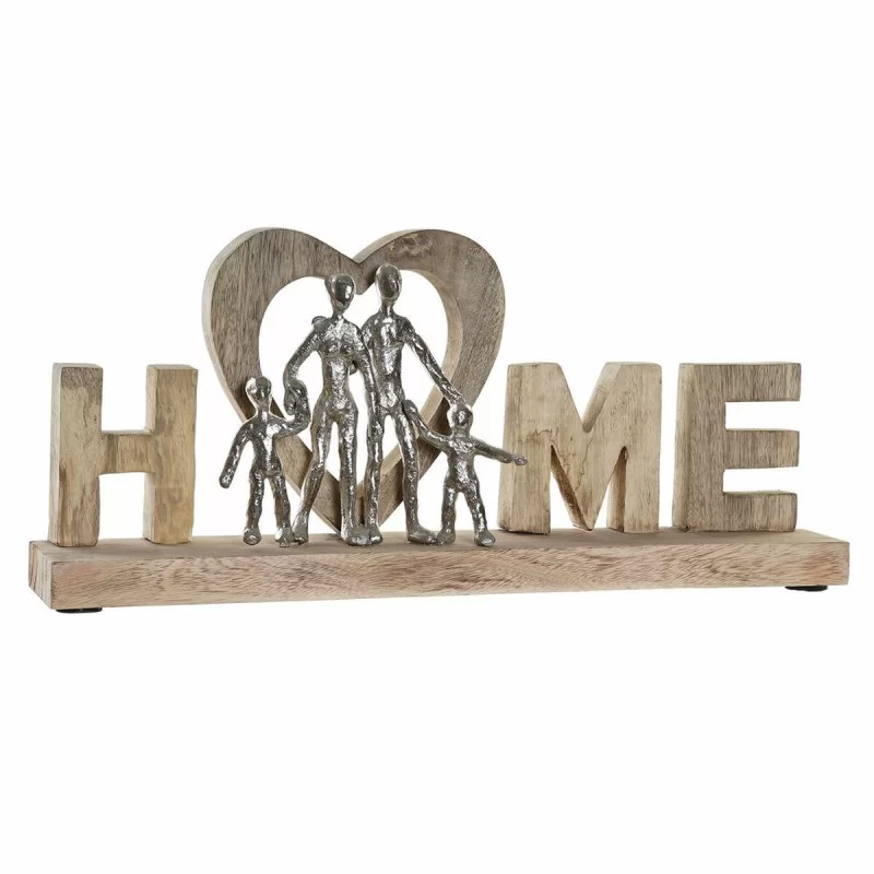Decorative Figure DKD Home Decor Home Silver Aluminium (48 x 7,5 x 21 cm)