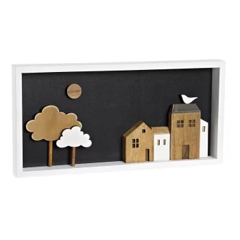 Wall Decoration DKD Home Decor White Brown Houses Urban...