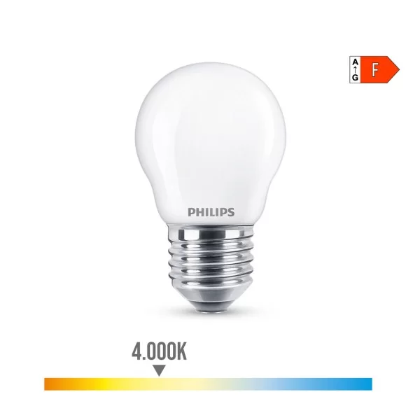 LED lamp Philips White F 40 W 4,3 W E27 470 lm 4,5 x 7,8 cm (4000 K)