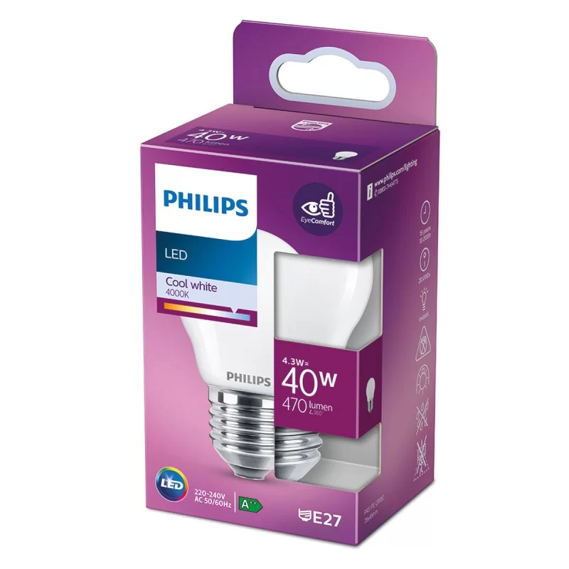 LED lamp Philips White F 40 W 4,3 W E27 470 lm...