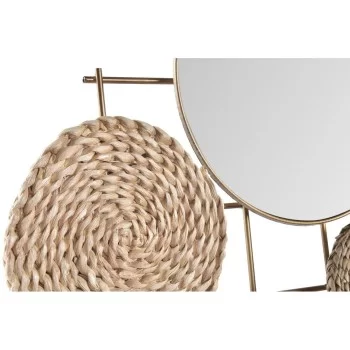 Wall Decoration DKD Home Decor Mirror Natural Metal Brown... 2