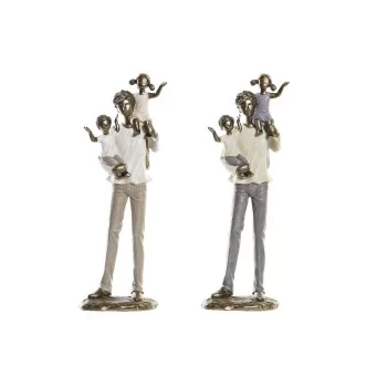 Decorative Figure DKD Home Decor White Copper Family 10 x...