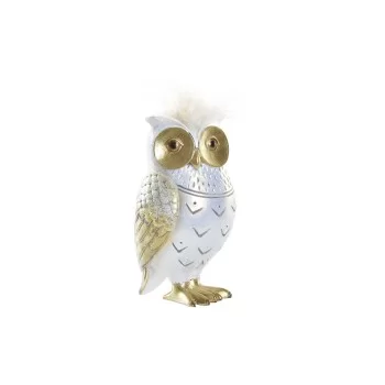 Decorative Figure DKD Home Decor White Golden Owl 6,5 x 7...