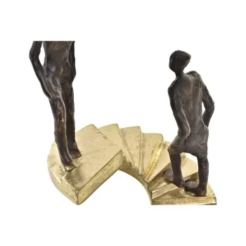 Decorative Figure DKD Home Decor Golden Resin Dark grey... 2
