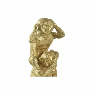 Decorative Figure DKD Home Decor Golden Monkeys 9 x 7 x... 2