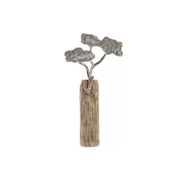 Decorative Figure DKD Home Decor Trunk Silver Tree Brown...
