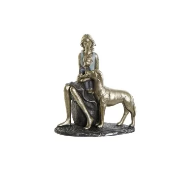 Decorative Figure DKD Home Decor Blue Golden Lady 15 x...