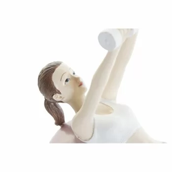 Decorative Figure DKD Home Decor Pink Yoga Scandi 18,5 x... 2