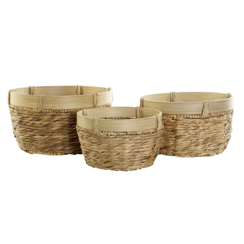 Basket set DKD Home Decor Bamboo Tropical...