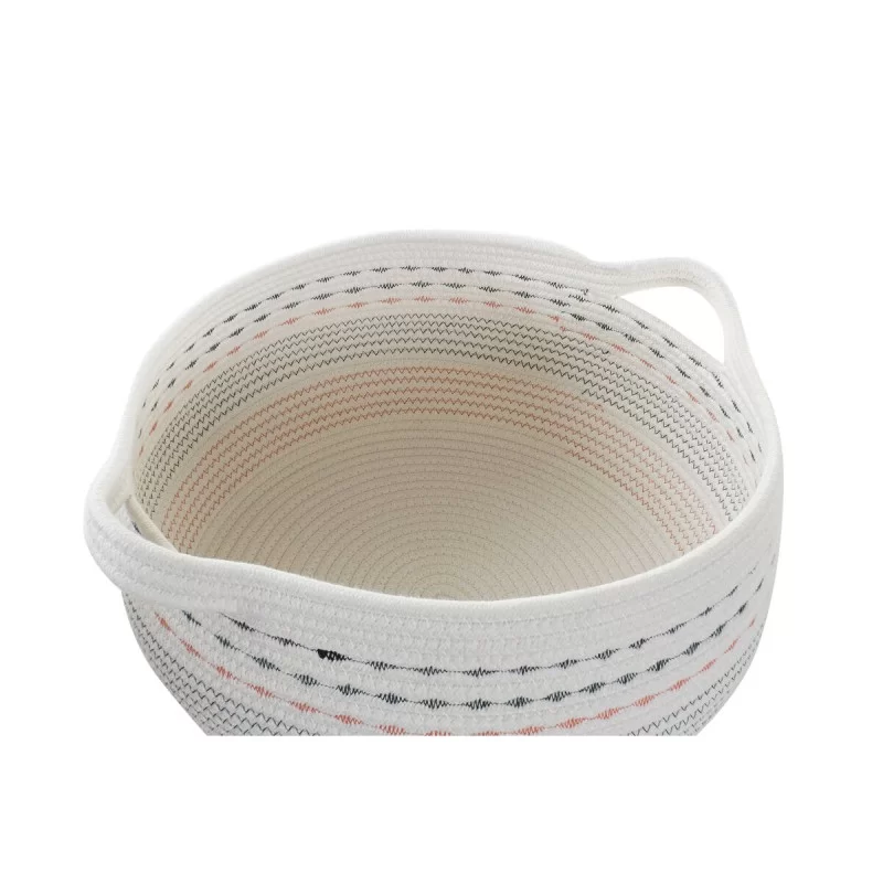 Basket set DKD Home Decor White Black Orange 52...