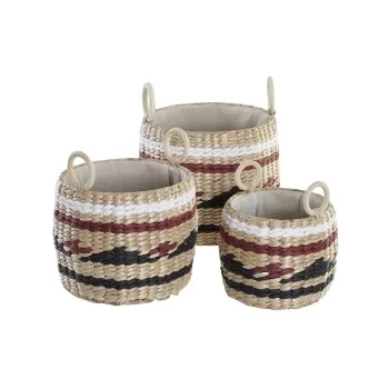 Basket set DKD Home Decor Natural Fibre (30 x 30 x 25 cm) 2