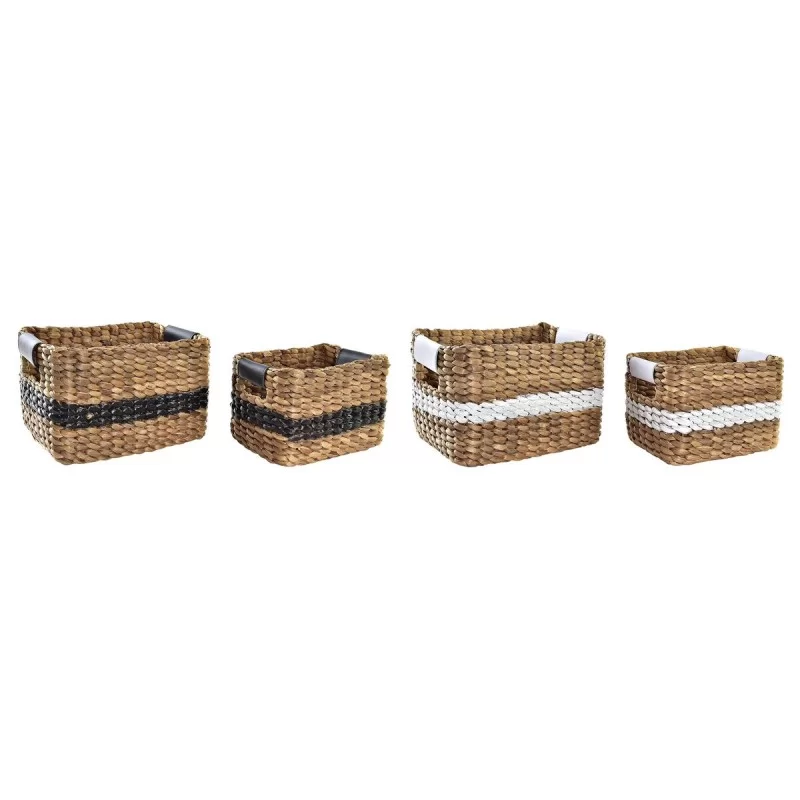 Basket set DKD Home Decor White Black Natural...