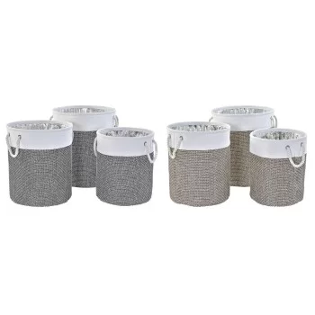 Basket set DKD Home Decor Polyester 40 x 40 x 49 cm (2...