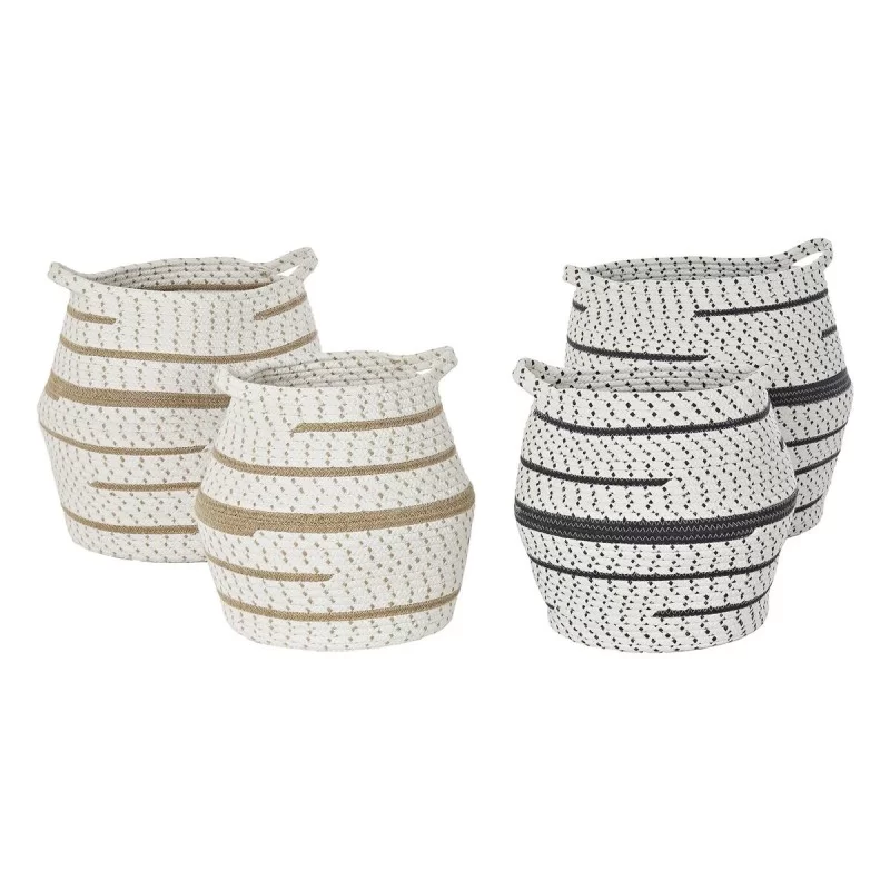 Basket set DKD Home Decor 40 x 40 x 40 cm Jute...