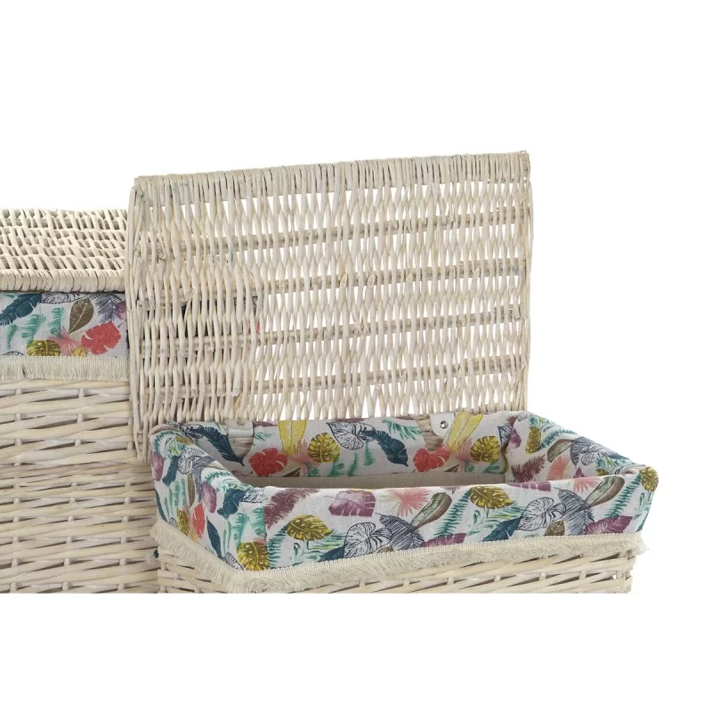 Basket set DKD Home Decor Polyester wicker (47...
