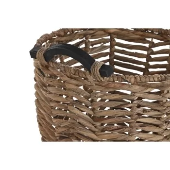Basket set DKD Home Decor Wood Colonial Fibre (46 x 46 x... 2
