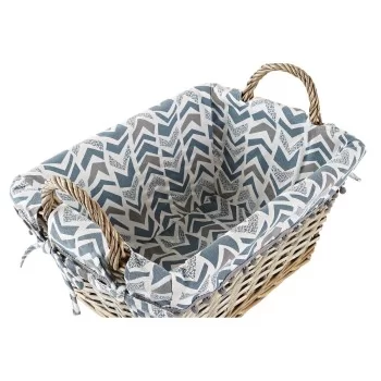 Basket DKD Home Decor Polyester wicker 40 x 30 x 20 cm 2