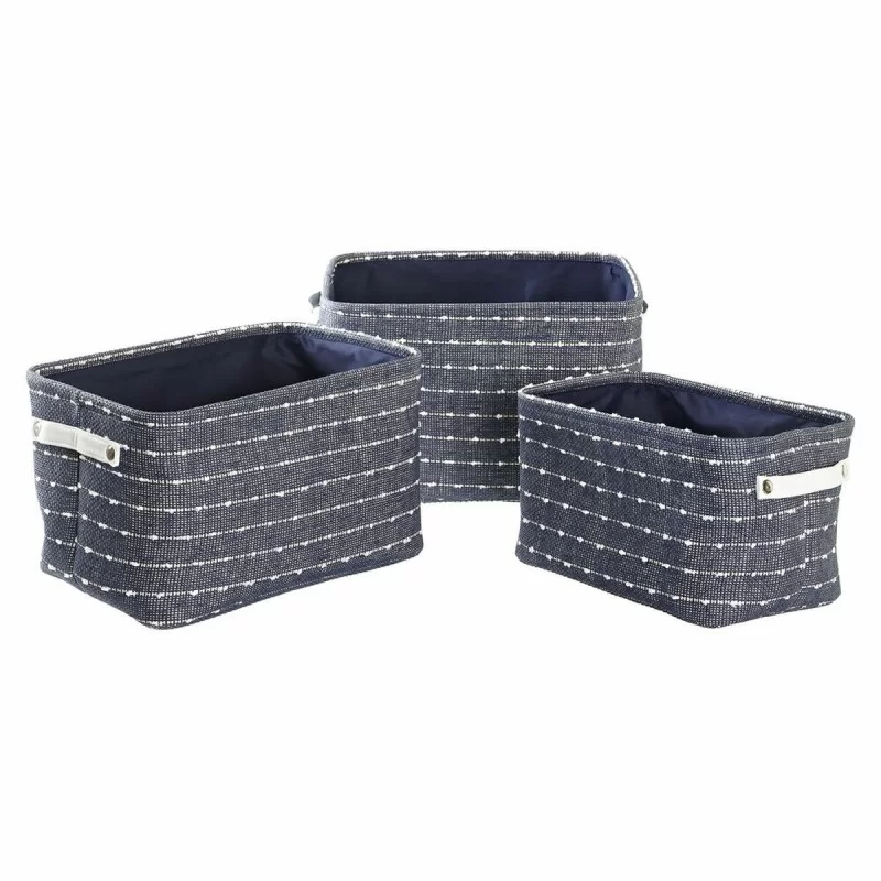 Basket set DKD Home Decor 38 x 28 x 25 cm...