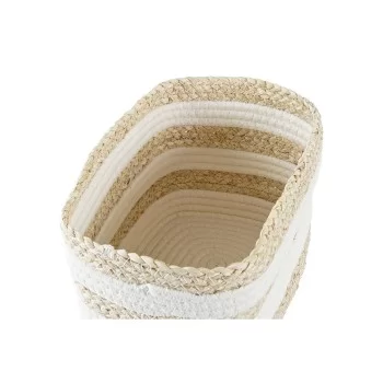 Basket DKD Home Decor 28 x 20 x 18 cm Natural Fibre 2