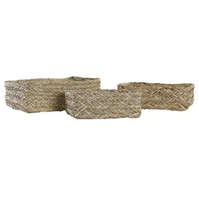 Basket set DKD Home Decor Natural Fibre (39 x...