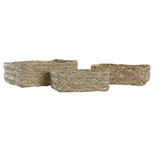 Basket set DKD Home Decor Natural Fibre (39 x 24 x 15 cm)