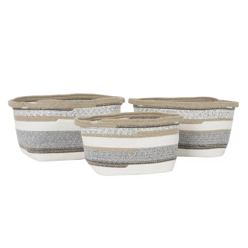 Basket set DKD Home Decor Cotton Jute (36 x 30...
