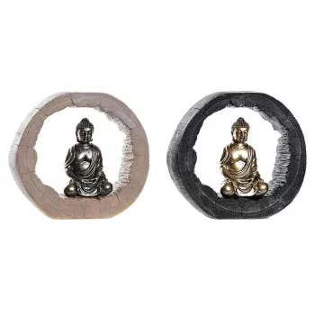 Decorative Figure DKD Home Decor Black Golden Buddha...
