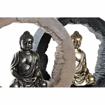 Decorative Figure DKD Home Decor Black Golden Buddha... 2