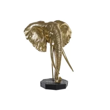 Decorative Figure DKD Home Decor Elephant Black Golden...