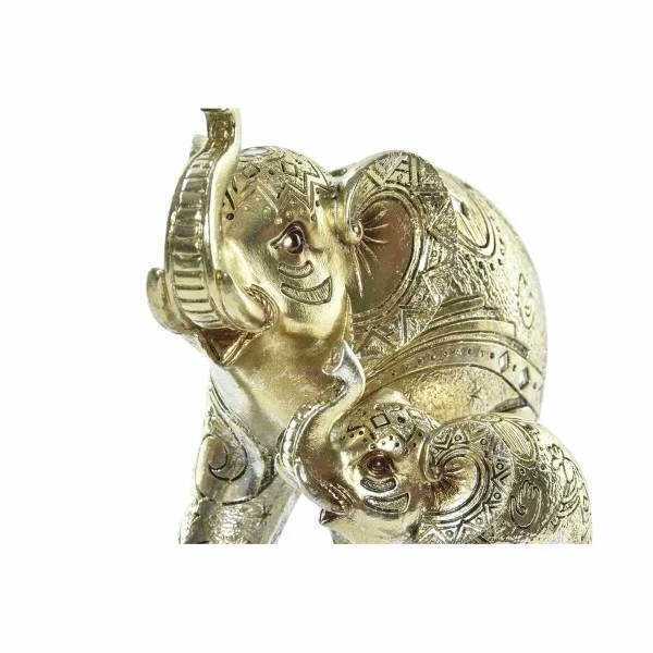 Decorative Figure DKD Home Decor Golden Elephant Colonial 17 x 11 x 15 cm