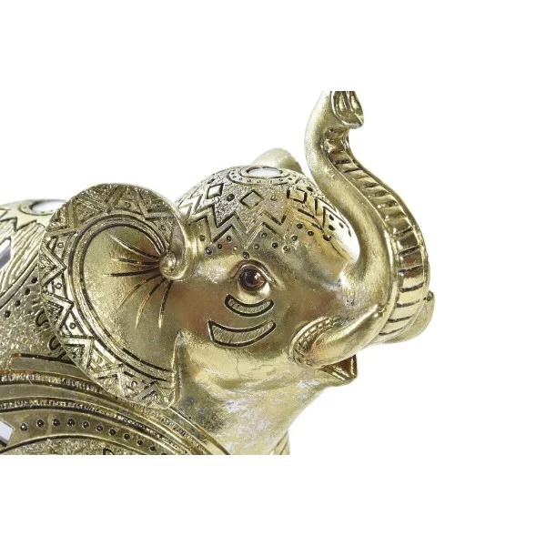 Decorative Figure DKD Home Decor Golden Elephant Colonial 19 x 8 x 18 cm